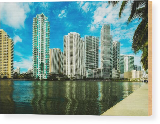 Architecture Wood Print featuring the photograph Downtown Miami by Raul Rodriguez