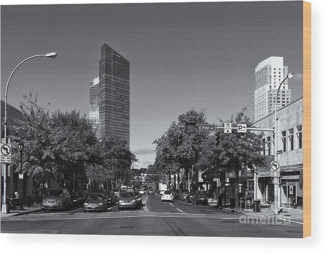 Clarence Holmes Wood Print featuring the photograph Downtown White Plains New York IV by Clarence Holmes