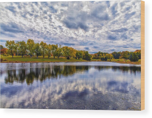 Park Wood Print featuring the photograph Drama in Autumn Skies by Bill and Linda Tiepelman