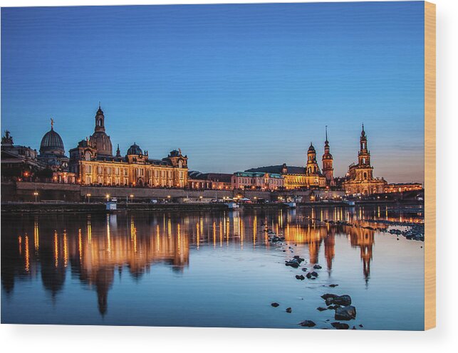 Tranquility Wood Print featuring the photograph Dresden Altstadt by © Tom Reichl