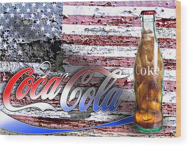 Coca-cola Wood Print featuring the photograph Drink Ice Cold Coke 6 by James Sage