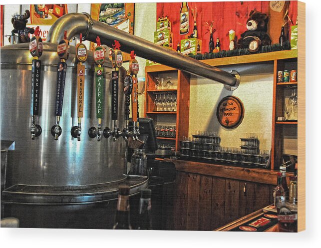 Drink Wood Print featuring the photograph Drink Vermont Beer by Mike Martin