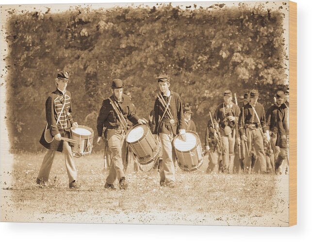 Civil War Wood Print featuring the photograph Drummer Boys by Steve McKinzie