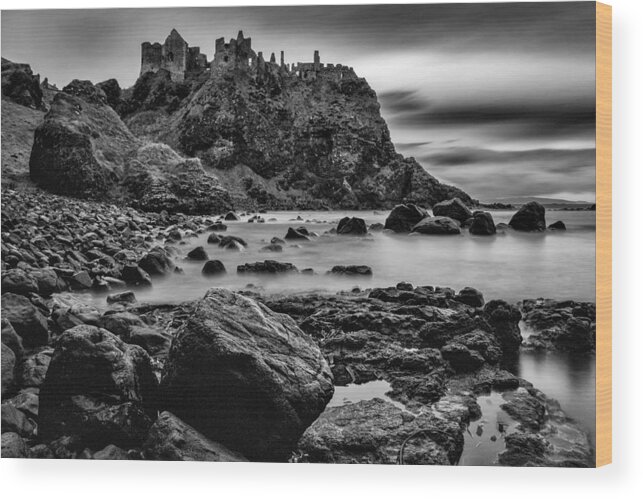 Dunluce Wood Print featuring the photograph Dunluce Castle by Nigel R Bell