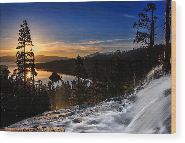 Landscape Wood Print featuring the photograph Eagle Falls by Maria Coulson