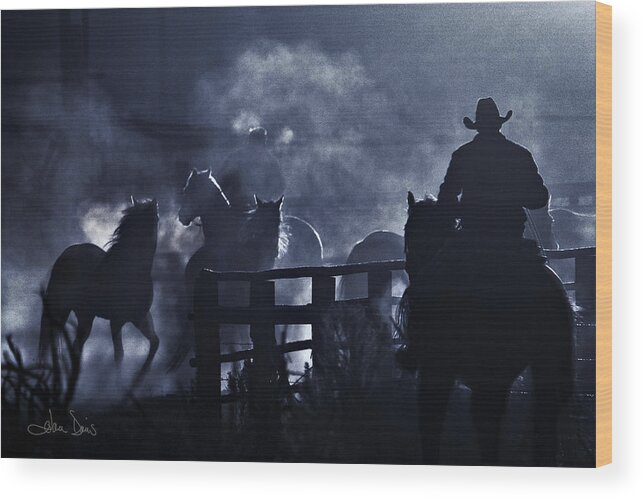 Art Wood Print featuring the photograph Early Morning Smoke by Joan Davis