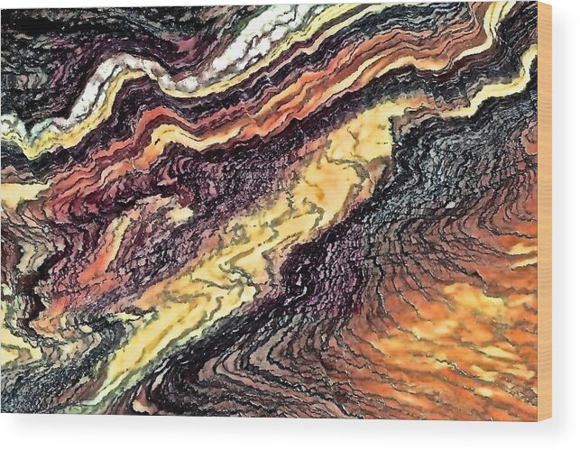 Earth Wood Print featuring the photograph Earth Layers by Debra Amerson