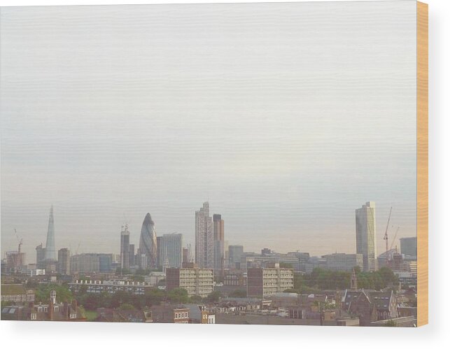 Built Structure Wood Print featuring the photograph East London by Le Chateau Ludic