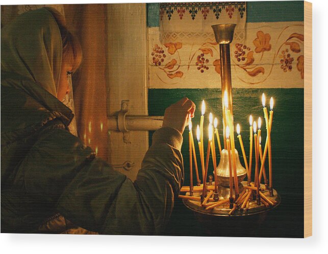 Ukraine Wood Print featuring the photograph Easter Candles by Jon Emery
