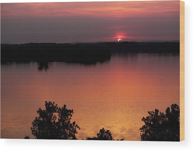 Solar Eclipse Wood Print featuring the photograph Eclipse of the Sunset by Jason Politte