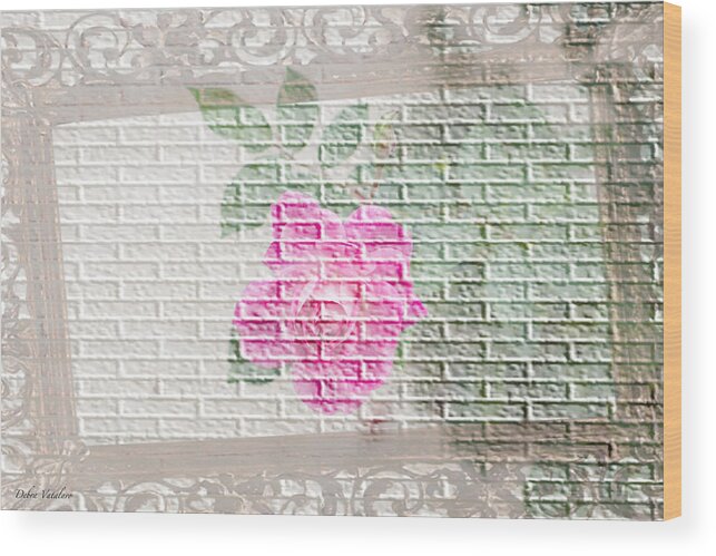 Glorious Bloom Wood Print featuring the photograph Embedded Rose by Debra   Vatalaro