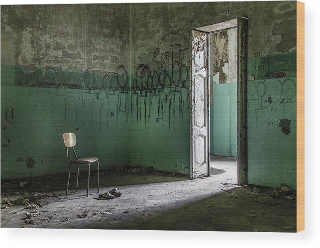 Empty Wood Print featuring the photograph Empty Crazy Spaces by Marco Tagliarino