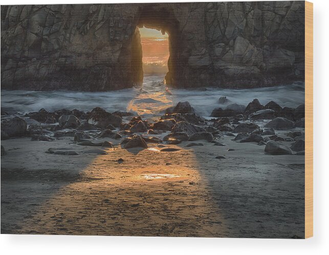 Beach Wood Print featuring the photograph Enter Here by Alan Kepler