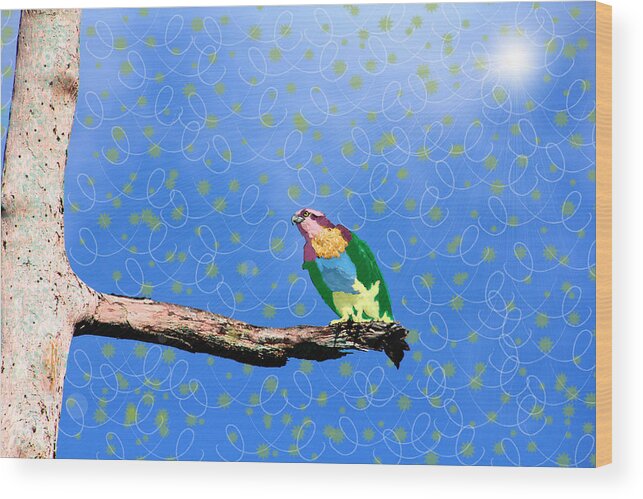 Bird Wood Print featuring the photograph Escape Reality by Rosalie Scanlon