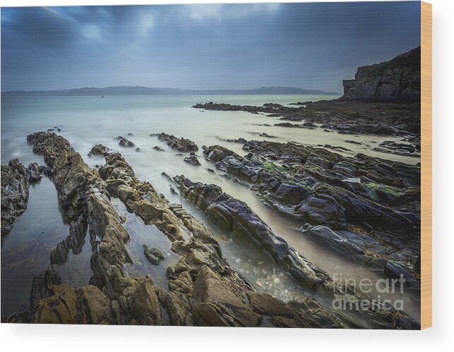 Ares Wood Print featuring the photograph Estacas Cove in Ares Estuary Galicia Spain by Pablo Avanzini