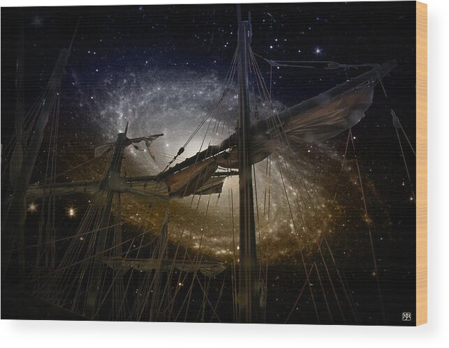Galaxy Wood Print featuring the photograph Explorers by John Meader