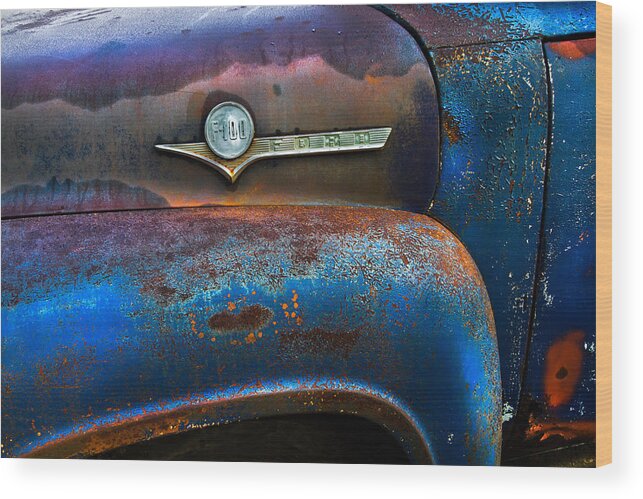 Appalachia Wood Print featuring the photograph F-100 Ford by Debra and Dave Vanderlaan