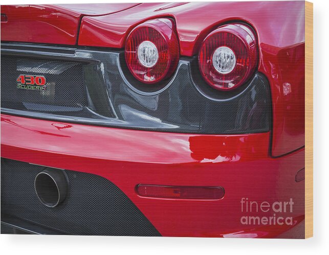 Ferrari F430 Wood Print featuring the photograph F430 by Dennis Hedberg