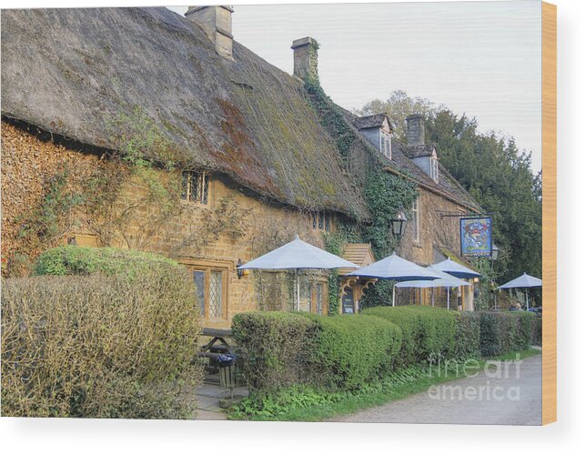 Pub Wood Print featuring the photograph Falkland Arms Pub by David Birchall