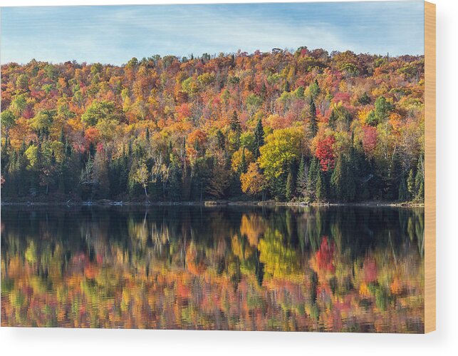 Fall Wood Print featuring the photograph Fall Reflections by Pierre Leclerc Photography