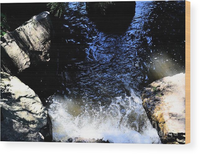 Falling Waters Wood Print featuring the photograph Falling waters by Luther Fine Art