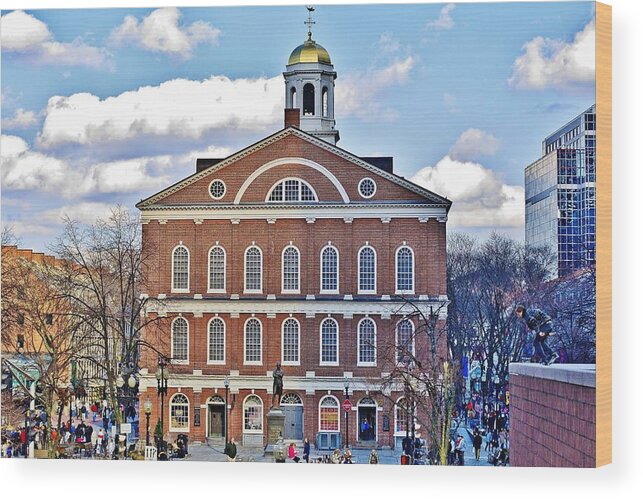 Fanueuil Hall Wood Print featuring the photograph Faneuil Hall by Marisa Geraghty Photography