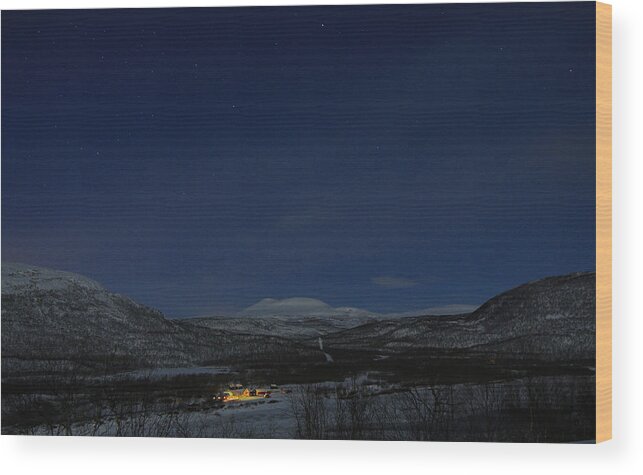 Arctic Wood Print featuring the photograph Farm in an Arctic River Valley by Pekka Sammallahti