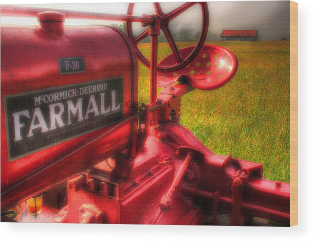 Farmall Tractor Wood Print featuring the photograph Farmall Morning by Michael Eingle