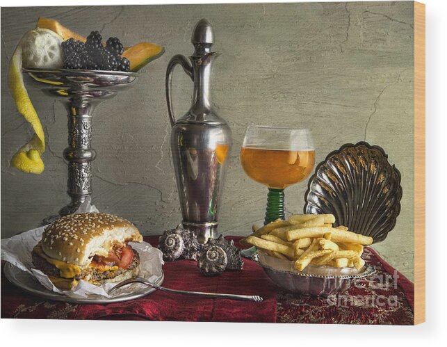 Fast Food Wood Print featuring the photograph Fast Food by Elena Nosyreva