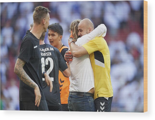 Copenhagen Wood Print featuring the photograph FC Copenhagen vs AC Horsens - Danish Superliga by Jan Christensen