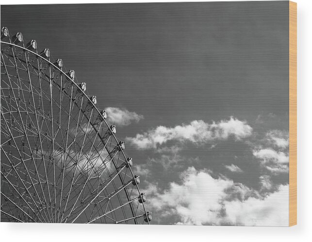Yokohama Wood Print featuring the photograph Ferris Wheel by Kiyoshi Noguchi