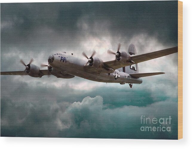 Fifi B29 Superfortress Wood Print featuring the digital art Fifi by Airpower Art