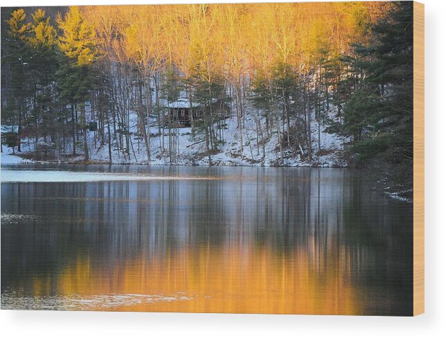 Landscape Wood Print featuring the photograph Fire and Ice by Jack Harries