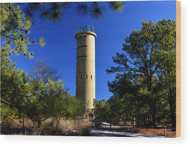 Fire Control Tower #7 Wood Print featuring the photograph FCT7 Fire Control Tower #7 - Observation Tower by Bill Swartwout
