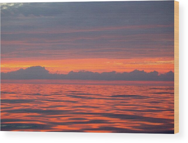 Sunset Wood Print featuring the photograph Fire in the Sky by Christopher James