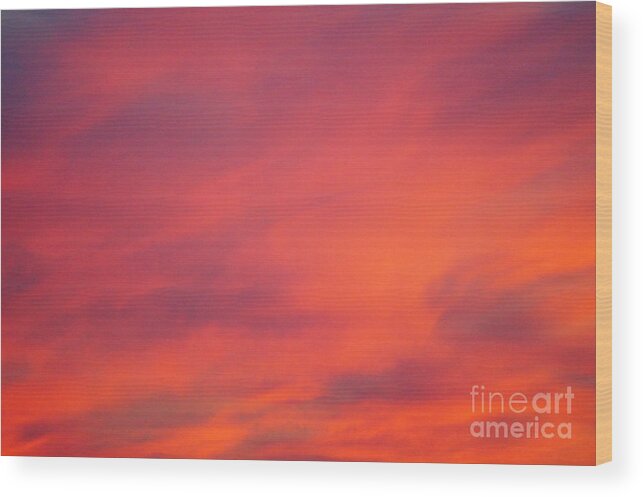 Sunset Wood Print featuring the photograph Fire in the sky by Jeffery L Bowers