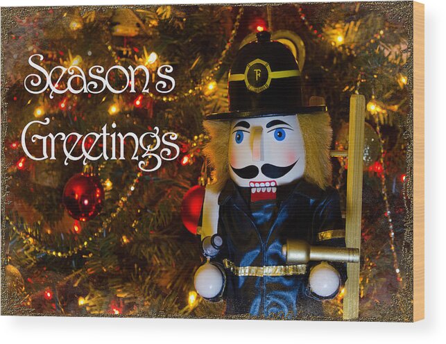 Nut Cracker Wood Print featuring the photograph Firefighter Nut Cracker by Susan McMenamin