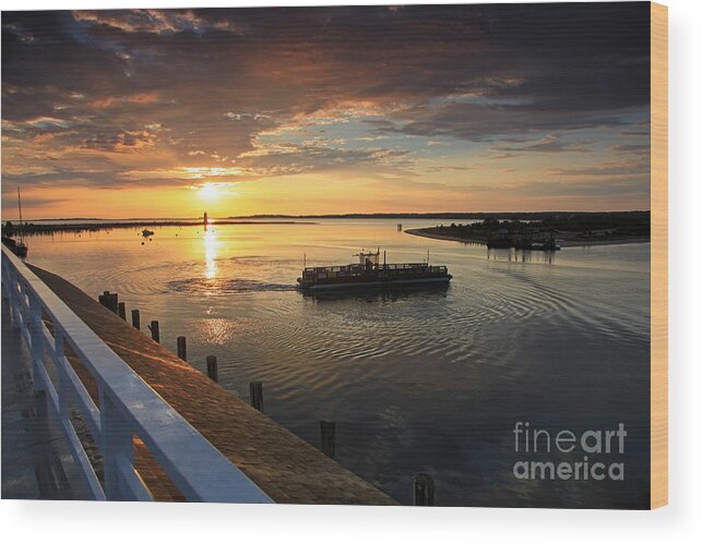 Ferry Wood Print featuring the photograph First Ferry to Chappaquidick by Butch Lombardi