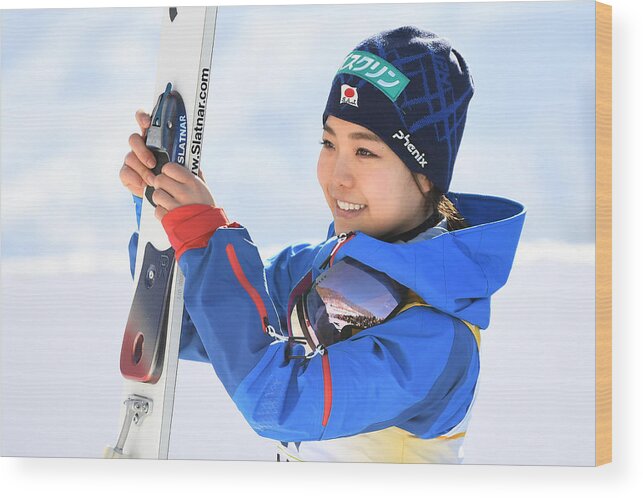 Skiing Wood Print featuring the photograph FIS Women's Ski Jumping World Cup Sapporo - Day 1 by Atsushi Tomura