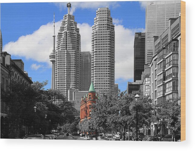 Toronto Wood Print featuring the photograph Flatiron Building Toronto 2c by Andrew Fare