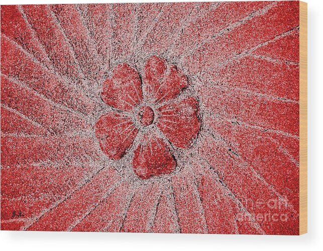 Floral Wood Print featuring the photograph Fleur Scarlet by Geri Glavis