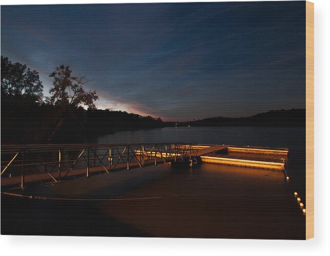 2013 Wood Print featuring the photograph Floating dock at Deer Creek by Haren Images- Kriss Haren