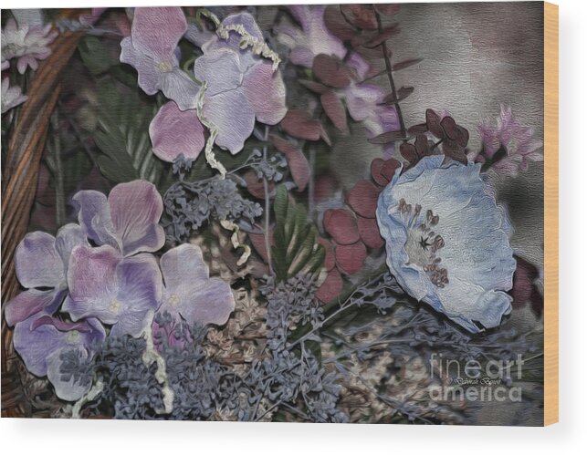 Flowers Wood Print featuring the photograph Floral Arrangement by Deborah Benoit