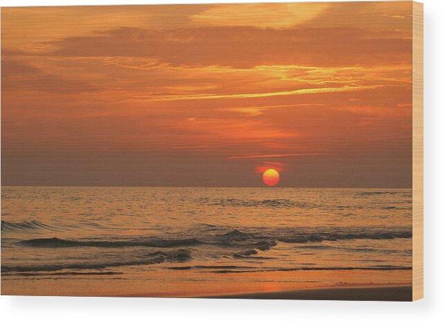 Panama City Beach Wood Print featuring the photograph Florida Sunset by Sandy Keeton