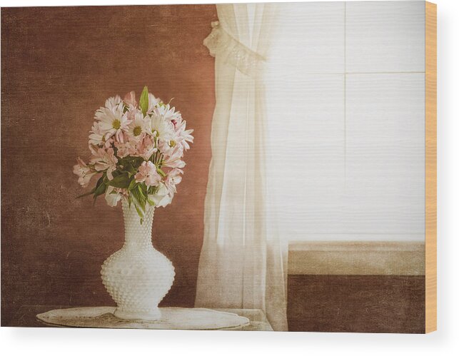 Fresh Flowers Wood Print featuring the photograph Flowers for Mom by Richard Macquade