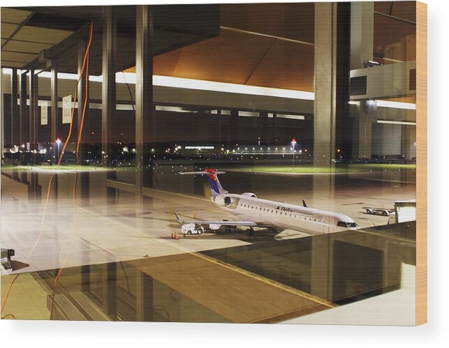 Airplane Wood Print featuring the photograph Fly by Wire by Jason Politte
