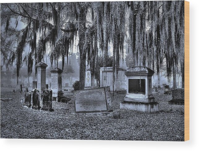 Cemetery Wood Print featuring the photograph Cemetery 1 by Albert Fadel