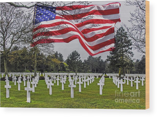 Travel Wood Print featuring the photograph D Day Remembered by Elvis Vaughn