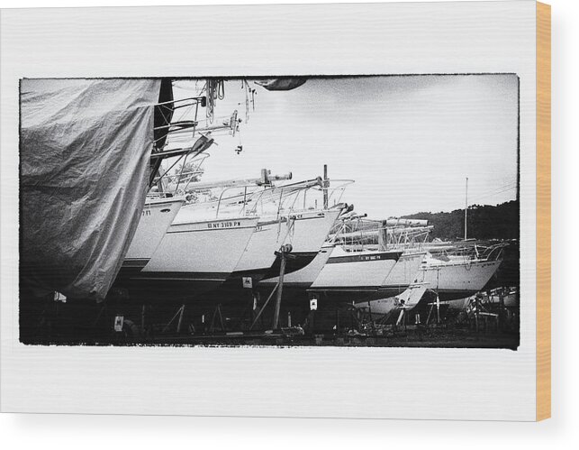 Summer Wood Print featuring the photograph Forgotten Boats by Monroe Payne