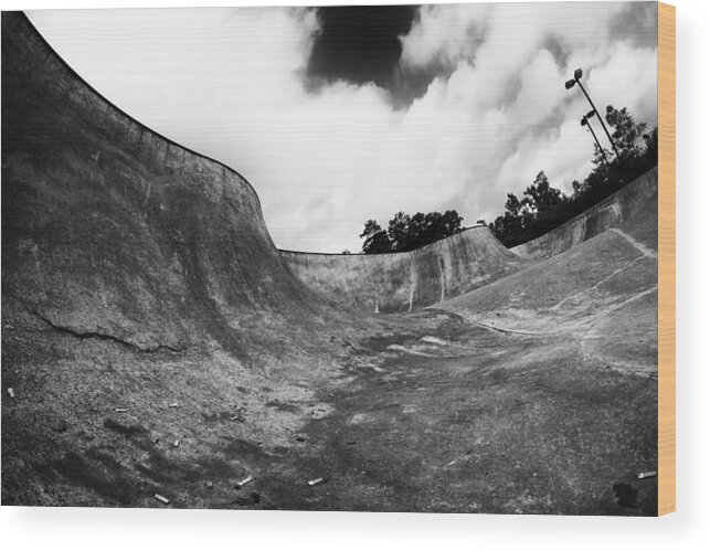 Skateboard Wood Print featuring the photograph Forlorn by Mick Logan